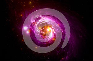 Illustration of Galaxy space Background, The universe consists of stars, black hole, nebula,  sprial galaxy, milky way, planet