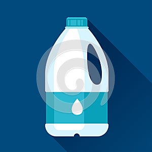 Illustration with gallon of milk in flat design