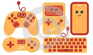 illustration of gaming equipment