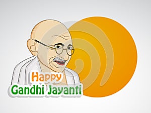 Illustration of Gandhi Jayanti Background