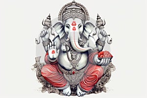 Illustration of Ganesh Chaturthi, the Hindu god Ganesha