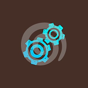 Illustration with a gear icon