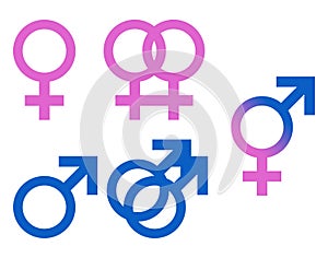 Illustration Gender Symbols