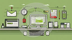 AI-Generated Modern Workplace