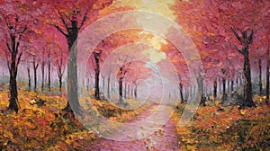 Mountainous Splendor PaletteKnife Art photo