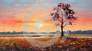 Mountainous Splendor PaletteKnife Art photo