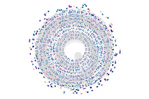 Illustration of genome data code