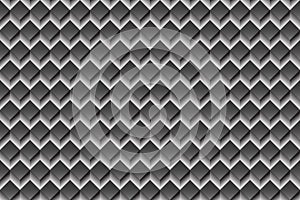 Illustration geometric shapes black, white tone background and texture. Seamless pattern