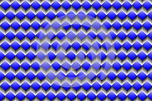 Illustration geometric shapes blue, black, white tone background and texture. Seamless pattern