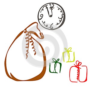 Illustration of gift icon on white background