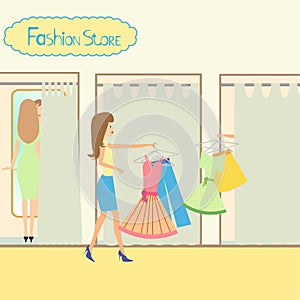 Girls in a fitting room