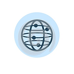 Illustration of globalisation connection vector icon