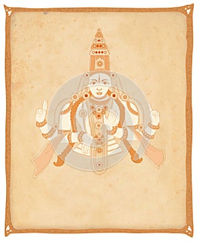 Illustration of god Vishnu photo