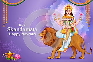 Goddess Skandamata Devi for the fifth Navadurga of Navratri festival