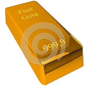 Illustration of gold bank bullions. Business and finance concept photo
