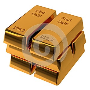 Illustration of gold bank bullions. Business and finance concept. png transparent photo