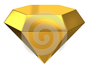 Illustration of gold diamond