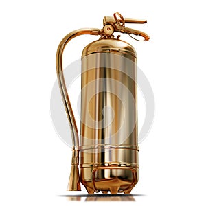 Illustration of a gold fire extinguisher