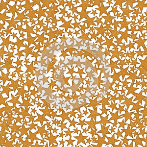 Illustration gold stars background that is repeat and seamless