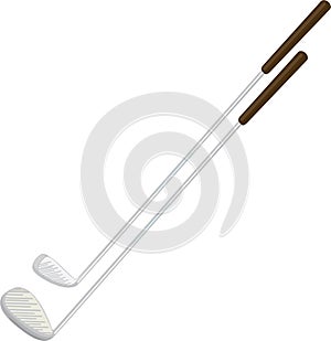 Illustration golf driver with silver shaft