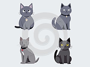 Illustration of Graceful Korat Cat photo