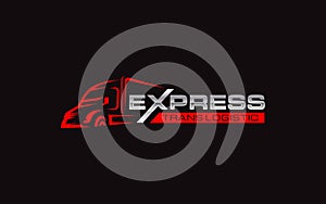 Illustration graphic design of express logistic transportation concept logo design template