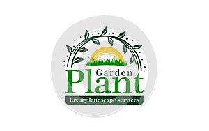 Illustration graphic vector of gardening and landscape services Suitable for nature or environment logo design template