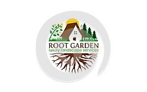 Illustration graphic vector of gardening and landscape services Suitable for nature or environment logo design template