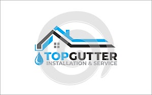 Illustration graphic vector of gutter installation and repair service logo design template