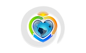 Illustration graphic vector of a happy earth day for environment safety celebration logo design template