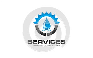 Illustration graphic vector of septic tank clean service logo design template-05