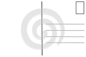 Graphics of the back of a postcard