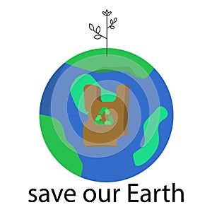 Illustration Grapich of recycle for saving our earth