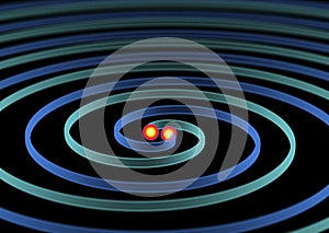 Illustration of Gravitational Waves photo