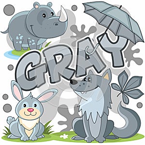 Illustration of a gray color.