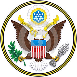 Illustration of Great seal of the United States of America