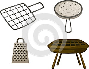 Illustration grill grate vector