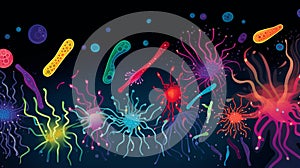 illustration of a group of bacteria