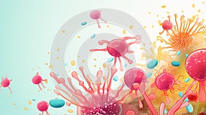 illustration of a group of bacteria