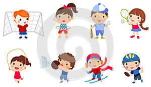 Group of children collection