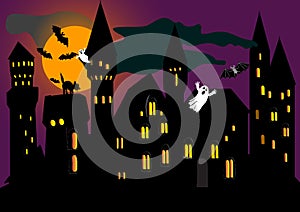Illustration for Halloween holiday. vector.