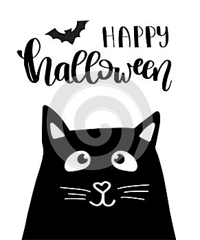 Illustration of Halloween kitten