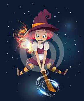 Illustration of a Halloween Witch