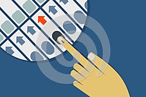 Hand casting vote in Electronic voting machine