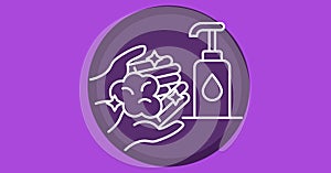 Illustration of hand washing. Precautions cleanliness hygiene for coronavirus  pandemic