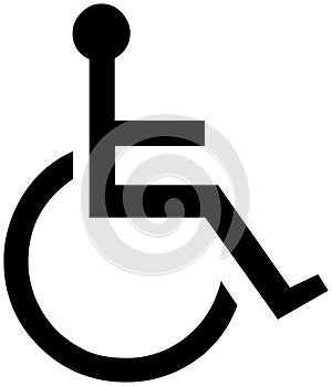 Illustration of Handicap or wheelchair person symbol