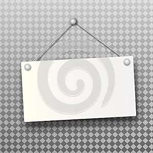 Illustration of a hanging sign isolated on a white background.