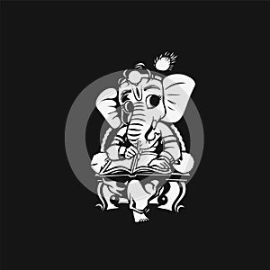 Illustration of happy ganesh chaturthi.