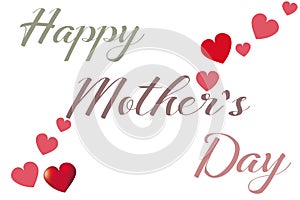 Illustration of a `Happy mother`s day ` - Calligraphy photo