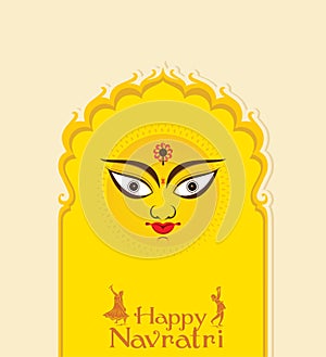 Illustration of Happy Navratri banner design